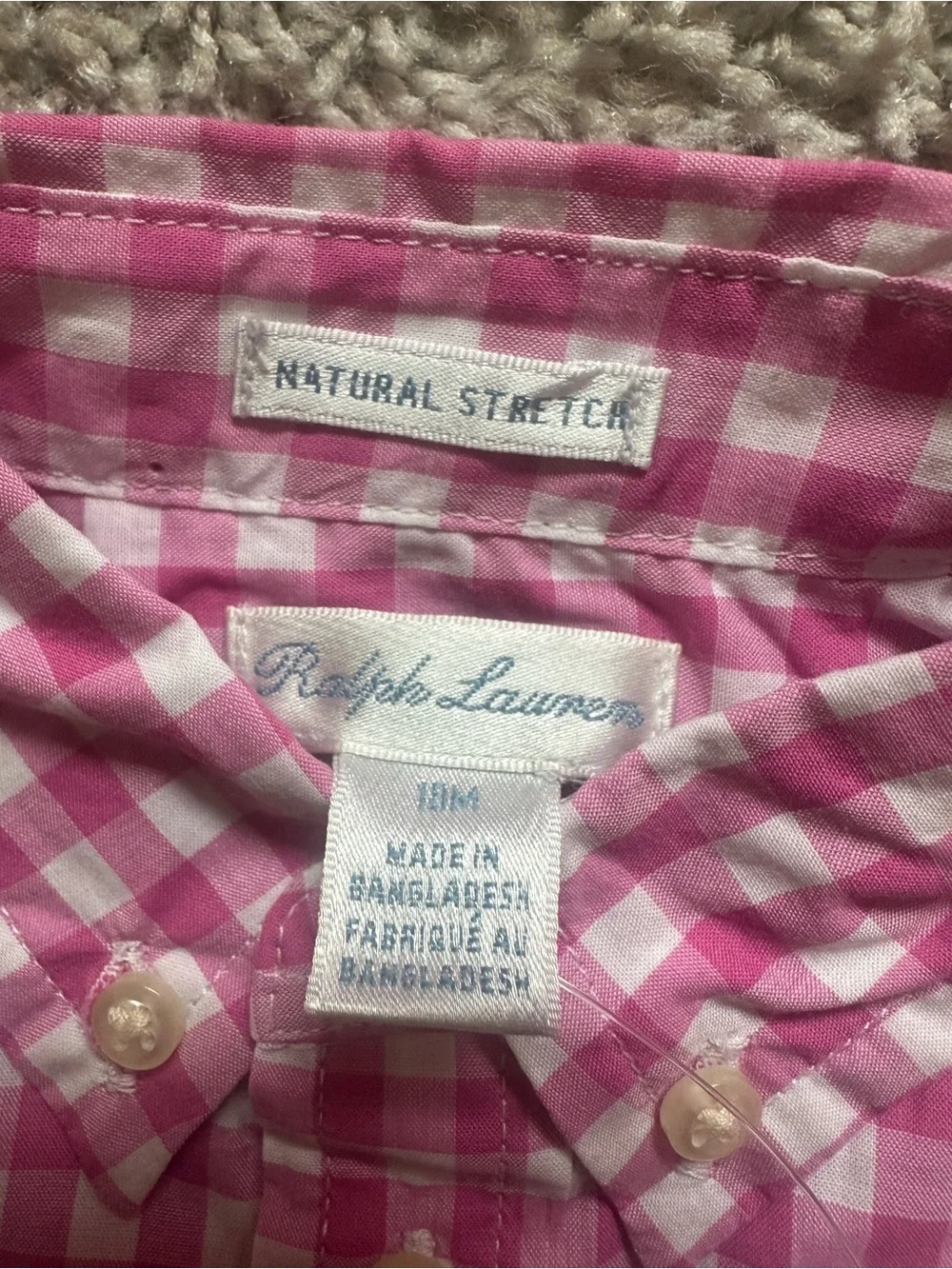 Ralph Lauren Baby Boy Gingham Cotton Poplin Short-Sleeve Shirt 18M
